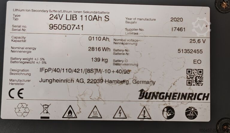 Палетни слагачи Jungheinrich EJC 112 LI ION 3.2m/ 698h/ 2020y