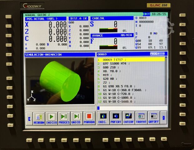 Centru de strunjire și frezare CNC Goodway GLS2000LYS