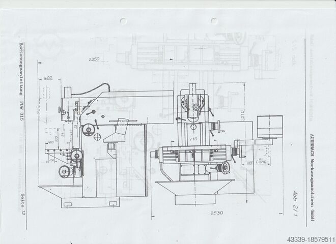 Máquina de moagem AUERBACH FUW 315
