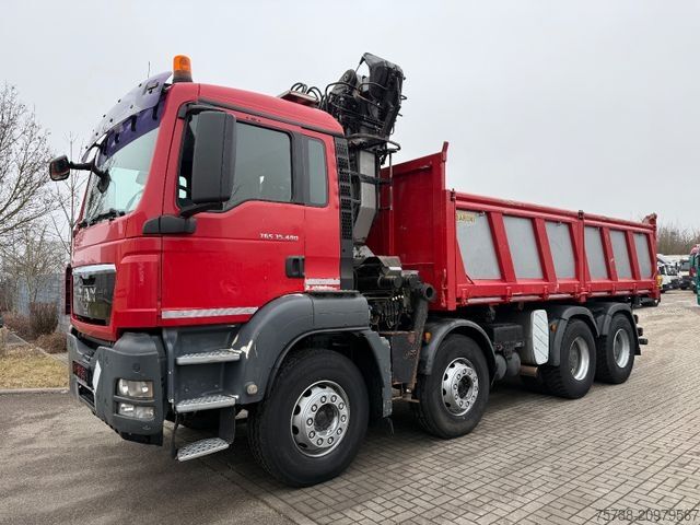 Trostani kiperski kamion MAN TGS 41.480 8x4 Kipper+Kran Penz/Intarder