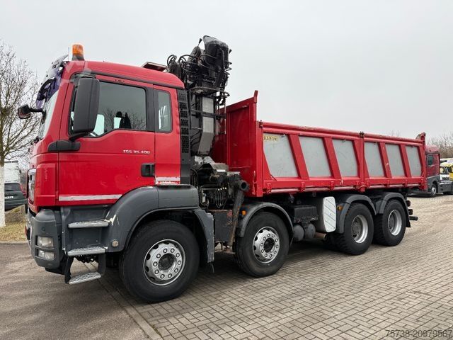 Trostani kiperski kamion MAN TGS 41.480 8x4 Kipper+Kran Penz/Intarder