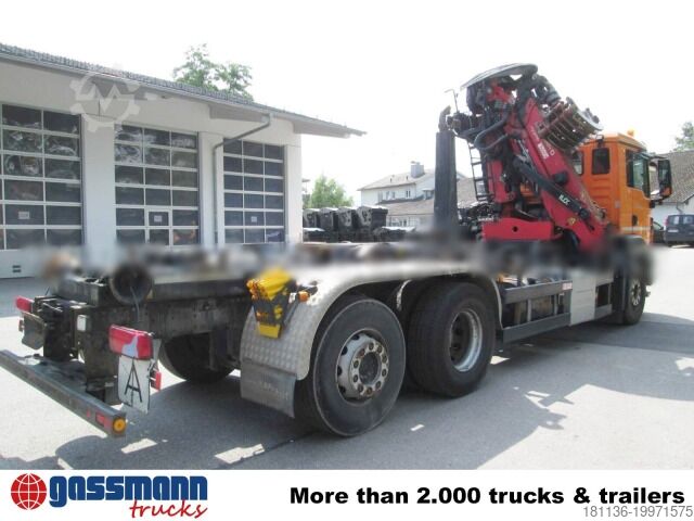 Roll-off kiper kamion MAN TGS 26.400 6x2-4 BL, Lenk-/Liftachse, Kran Epsilon