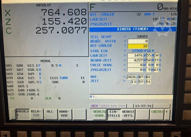 CNC Lathe Hwacheon Hi-TECH 700 II MC
