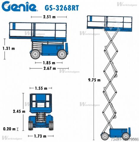 Podnośnik nożycowy Genie GS-3268RT ( 11,75m )
