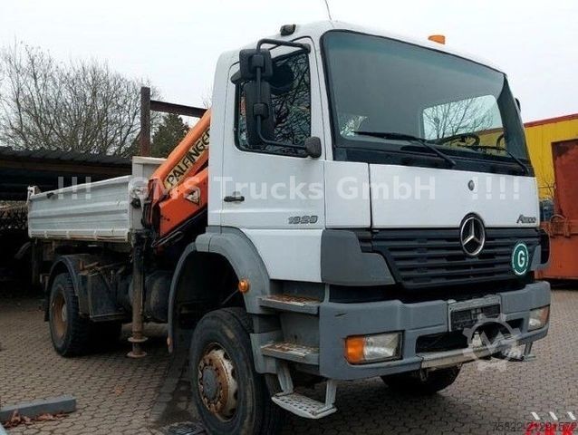 Dreiseitenkipper LKW MERCEDES-BENZ Atego 1828 / 4X4 ALLRAD / Meiller /18 Kran FUN K