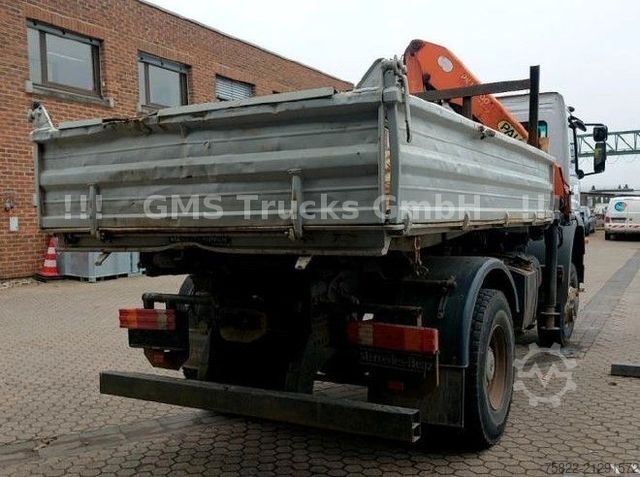 Dreiseitenkipper LKW MERCEDES-BENZ Atego 1828 / 4X4 ALLRAD / Meiller /18 Kran FUN K