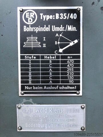 Säulenbohrmaschine/ERD B35/40 ERD B35/40