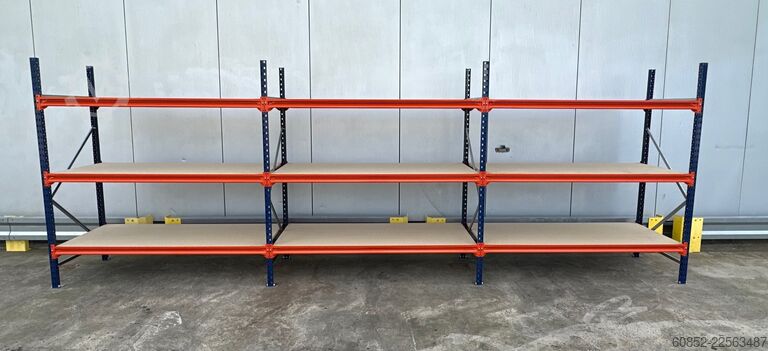 Estantería de almacenamiento de gran luz ca. 57 lfm. Weitspannregale H: 200 cm T: 80 cm , 400 kg Fachlast , 3 Ebenen
