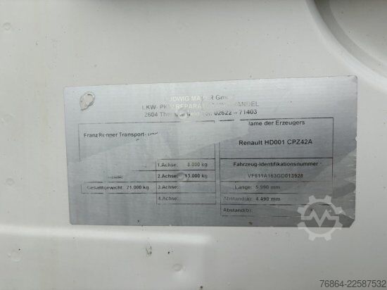Đầu kéo tiêu chuẩn RENAULT T460 COMFORT, E6, HYDRAULIK, RETARDER