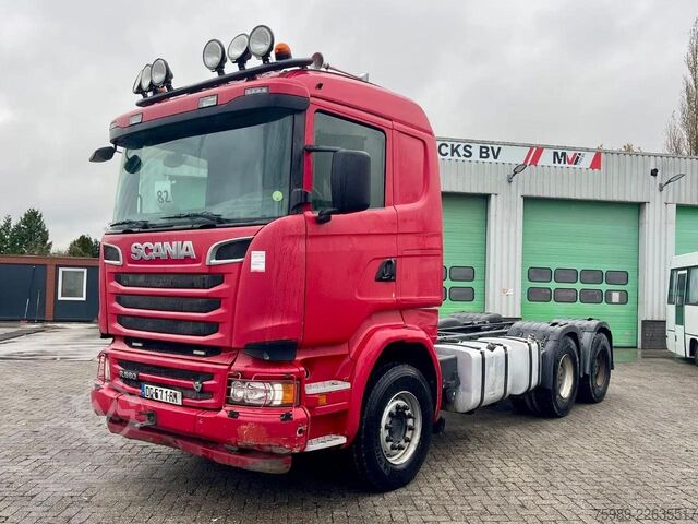 Važiuoklė su kabina Scania R580 V8 6x4, RETARDER, 614915 km FULL SPRING!  ...