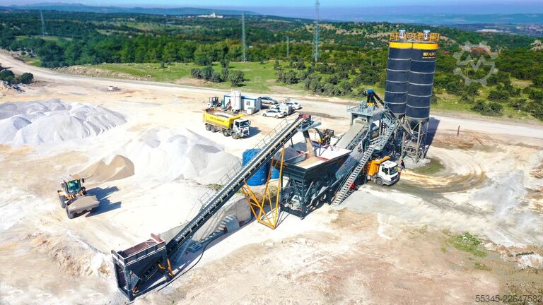 Mobilní betonárna FABO Mobile Concrete Batching Plant 120 m3/h Mobile Concrete Batching Plant