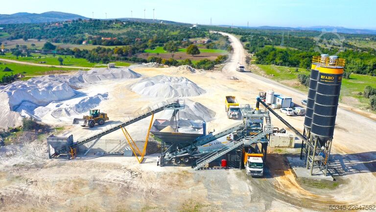 Mobilní betonárna FABO Mobile Concrete Batching Plant 120 m3/h Mobile Concrete Batching Plant