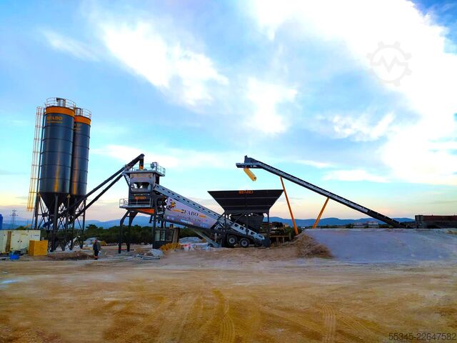Mobilní betonárna FABO Mobile Concrete Batching Plant 120 m3/h Mobile Concrete Batching Plant