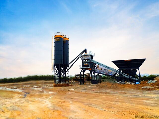 Mobilní betonárna FABO Mobile Concrete Batching Plant 120 m3/h Mobile Concrete Batching Plant