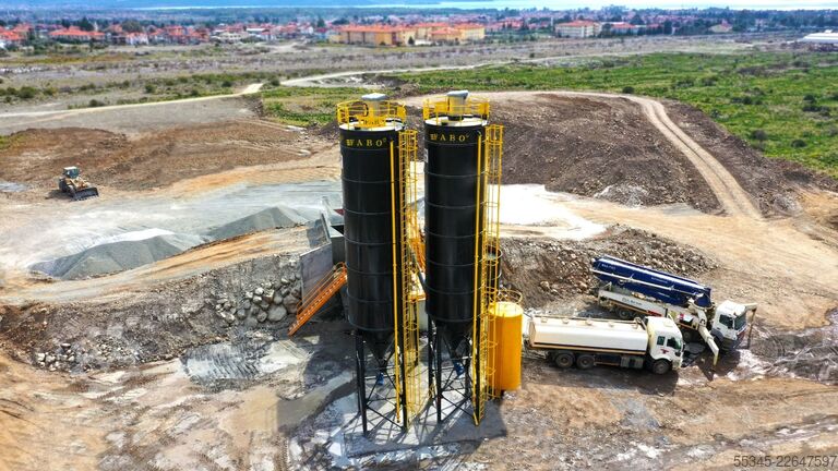 Mobilt betongblandeanlegg FABO Mobile Concrete Batching Plant 100 m3/h Mobile Concrete Batching Plant