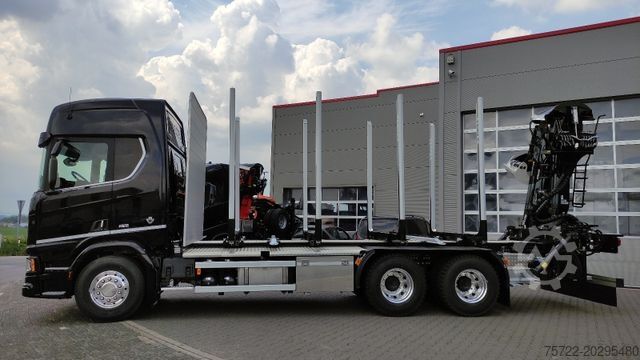Xe tải chở gỗ SCANIA R590 6x4 Schemel/Kran TAJFUN LIV oder EPSILON