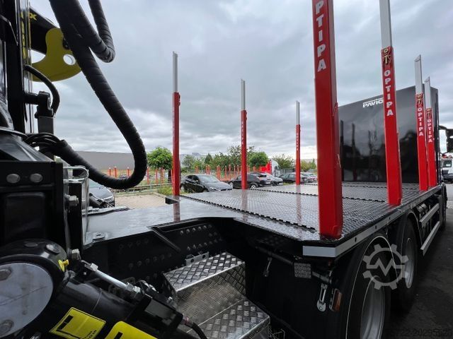 Xe tải chở gỗ SCANIA R590 6x4/Plattform/Kran TAJFUN LIV L150Z