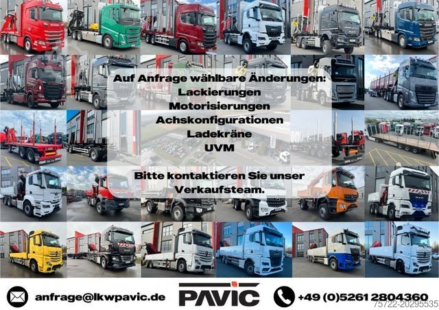 Xe tải chở gỗ MAN TGX 26.580 6x4 BL Kurzholz Kran nach Wahl