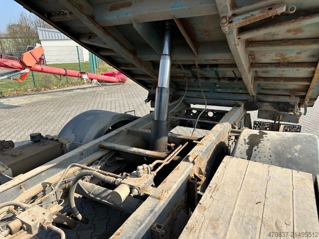 Trojstranný sklápač dodávka MAN LE 180 / Meiller / Palfinger PK 6500 + Greifer