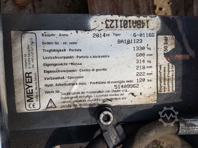 Polohovač vidlíc Meyer 6-0116G