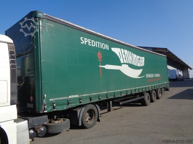 Auflieger mit Pritsche & Plane KÖGEL S24-1 Mega 435/50 R19,5 Liftachse SAF