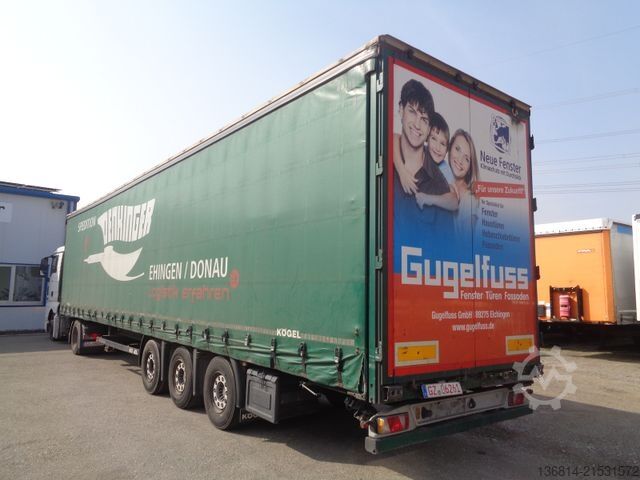 Auflieger mit Pritsche & Plane KÖGEL S24-1 Mega 435/50 R19,5 Liftachse SAF