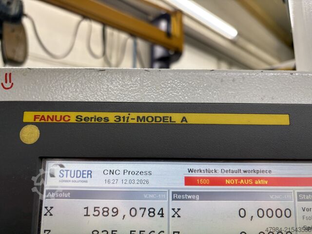 CNC HENGERES KÖSZÖRŰGÉP STUDER S41