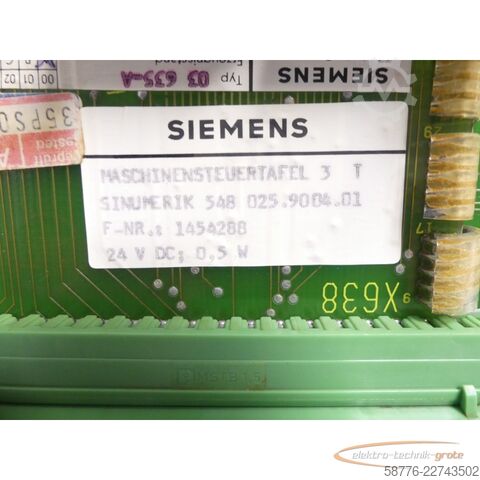 Thành phần Siemens SINUMERIK 6FX1118-8AD01 / 548 025.9004.01 Maschinensteuertafel 3 T