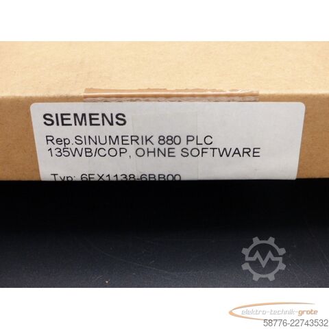 Component Siemens Sinumerik 880 PLC 6FX1138-6BB00 / 570 386 9002. E-Stand E 00