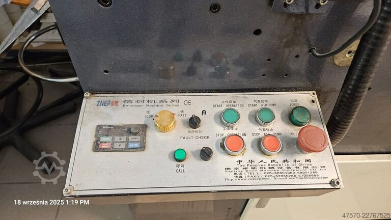 Konvoluttfremstillingsmaskin ZNHZ-508A Envelope Making Machine 
