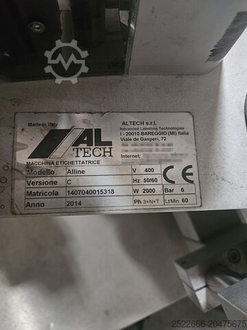 Etikettering en tunnels ALTECH -SMIPACK Alline  C