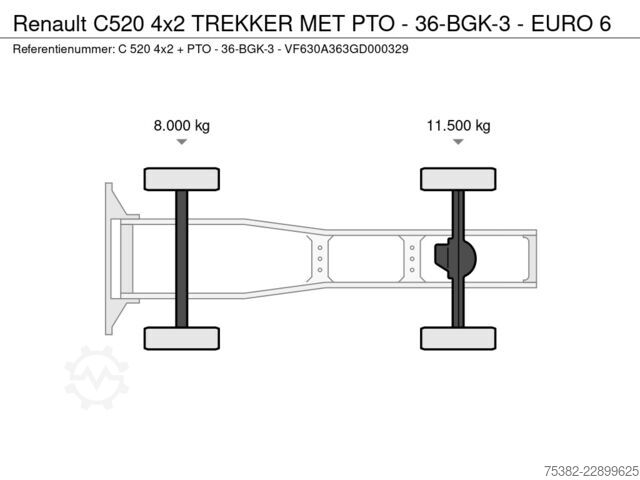  Renault C520 4x2 TREKKER MET PTO - 36-BGK-3 - EURO 6