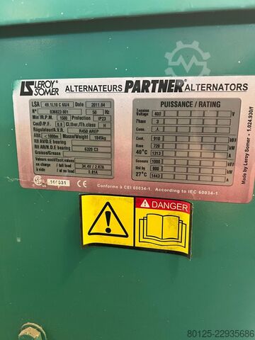 Gjenerator cumins & Leroysomers 1000 KWA