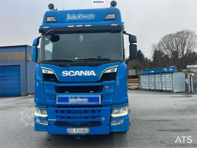 Crane Scania R580 8x2 crane truck w/ 95t/m hmf crane, jib, winc