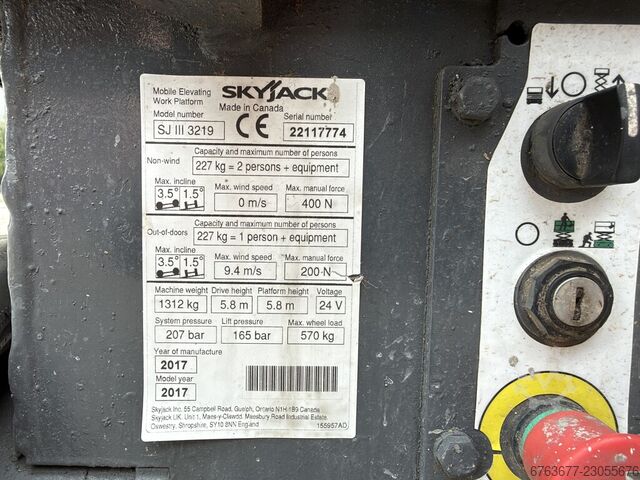  SKYJACK SJ 3219 Schaarhoogwerker / Sciccor Lift 8M Werkhoo