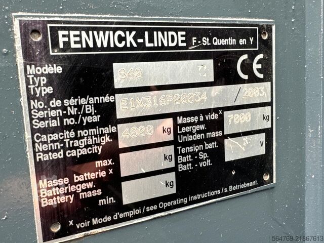 Bočni viljuškar Linde S40 // LPG // Only 1550 hours