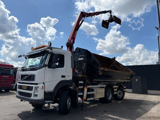 3-sidig tipp Volvo FM 330 EEV + 6x4 + HMF 1244 + EURO 5 + 3 SIDE T...