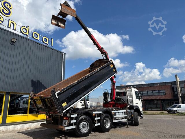 3-sidig tipp Volvo FM 330 EEV + 6x4 + HMF 1244 + EURO 5 + 3 SIDE T...