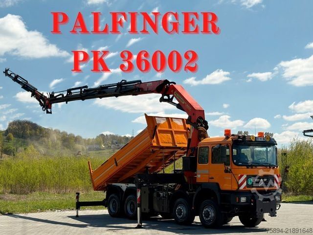 Kiper kamion MAN 35.414 * PALFINGER PK 36002 +FUNK / 8x6