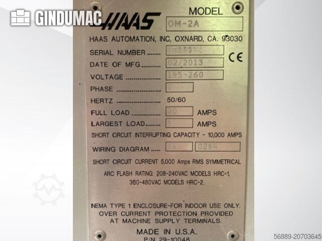 VERTIKALES BEARBEITUNGSZENTRUM HAAS OM-2A