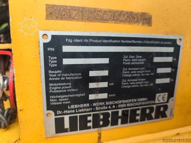 Rataslaadur LIEBHERR L 514 kein 509 524 original Stunden