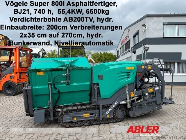 Asfaldi segamistehas VÖGELE Vögele Super 800i Asphaltfertiger Nivellierautom