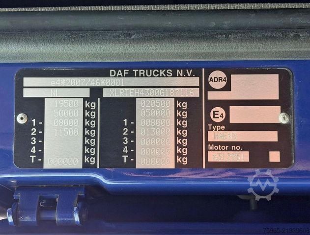 Standard tractor unit DAF XF 480 FT SSC 2X TANKS NEW SMART TACHO 2 ONLY 56