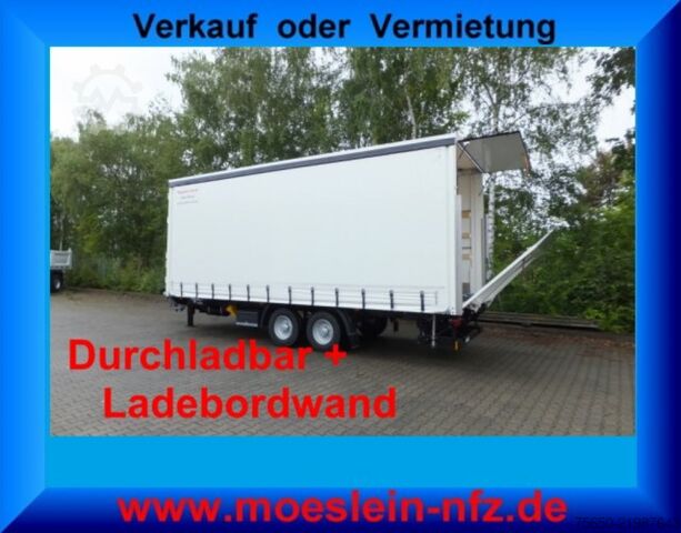 Open aanhangwagen met zeil Möslein TPS 11 DL 7,30  neuer Planenanhänger, Ladebordwand + Durchladbar