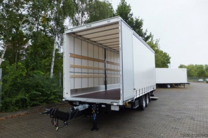 Open aanhangwagen met zeil Möslein TPS 11 DL 7,30  neuer Planenanhänger, Ladebordwand + Durchladbar