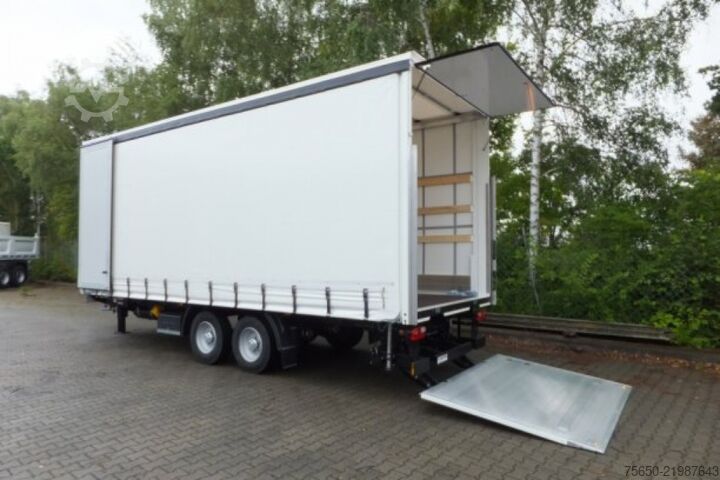 Open aanhangwagen met zeil Möslein TPS 11 DL 7,30  neuer Planenanhänger, Ladebordwand + Durchladbar