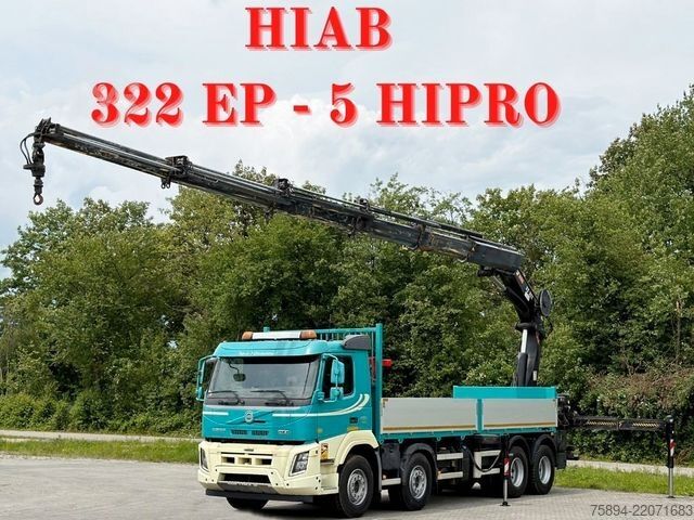 Macara montată pe camion VOLVO FMX 410 *HIAB 322 EP-5 HIPRO/FUNK *8x4