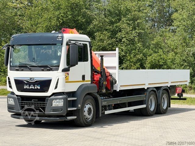 Кран, монтиран на камион MAN TGS 26.360*PRITSCHE 7,60m *6x4 * KRAN/ FUNK