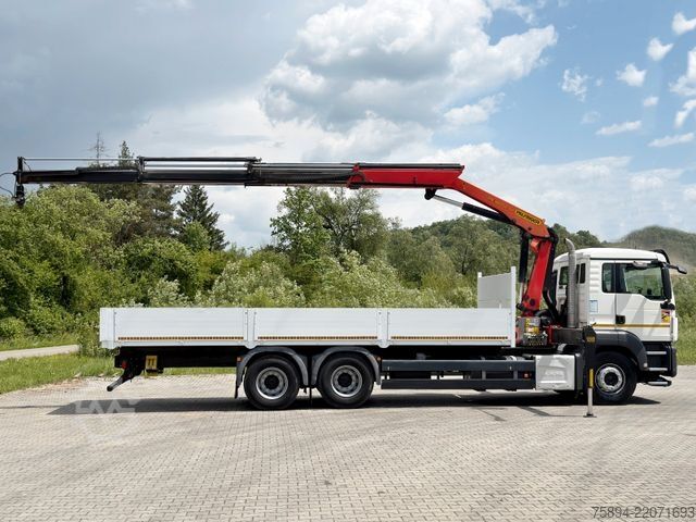 Кран, монтиран на камион MAN TGS 26.360*PRITSCHE 7,60m *6x4 * KRAN/ FUNK