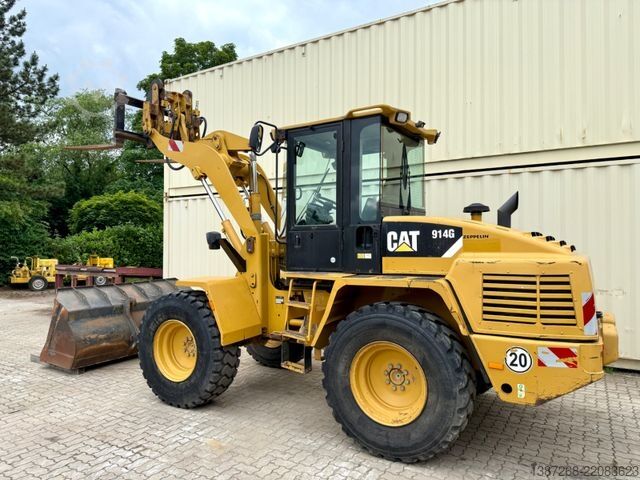 Radlader CATERPILLAR 914G / Schaufel+ Gabel / Deutsche Maschine